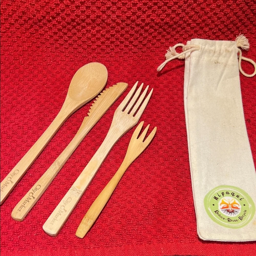 Eco-Friendly Bamboo Cutlery Set by